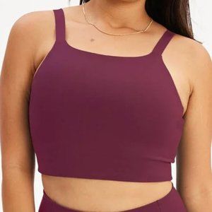 BNWT Girlfriend Collective Mia High Neck Bra Size Large L (Plum)